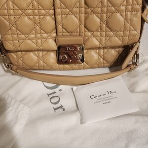 Dior Beige Quilted Shoulder Bag